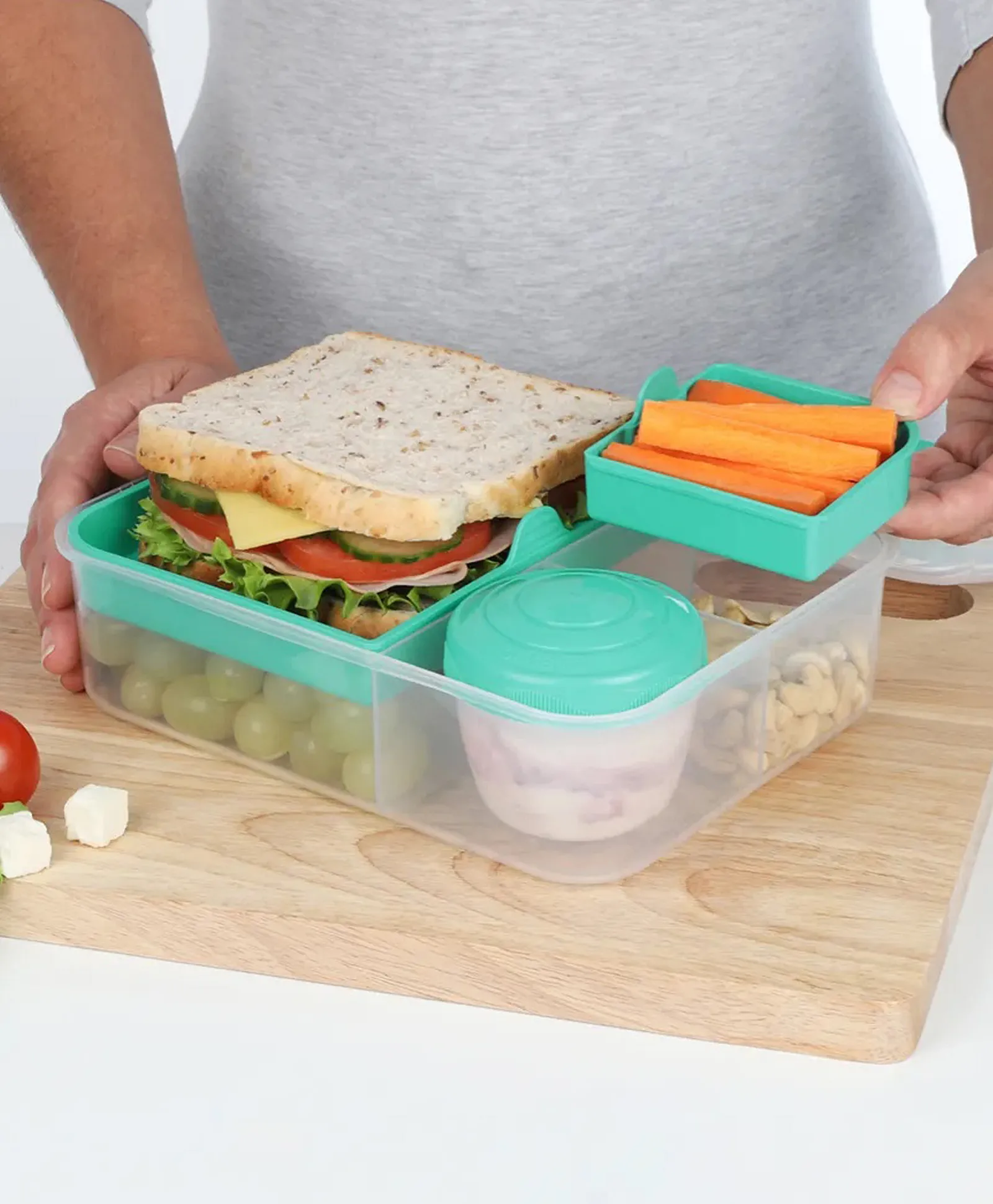 Sistema Bento Lunch Box To Go 1.65L - BPA Free Multi-Compartment with ...