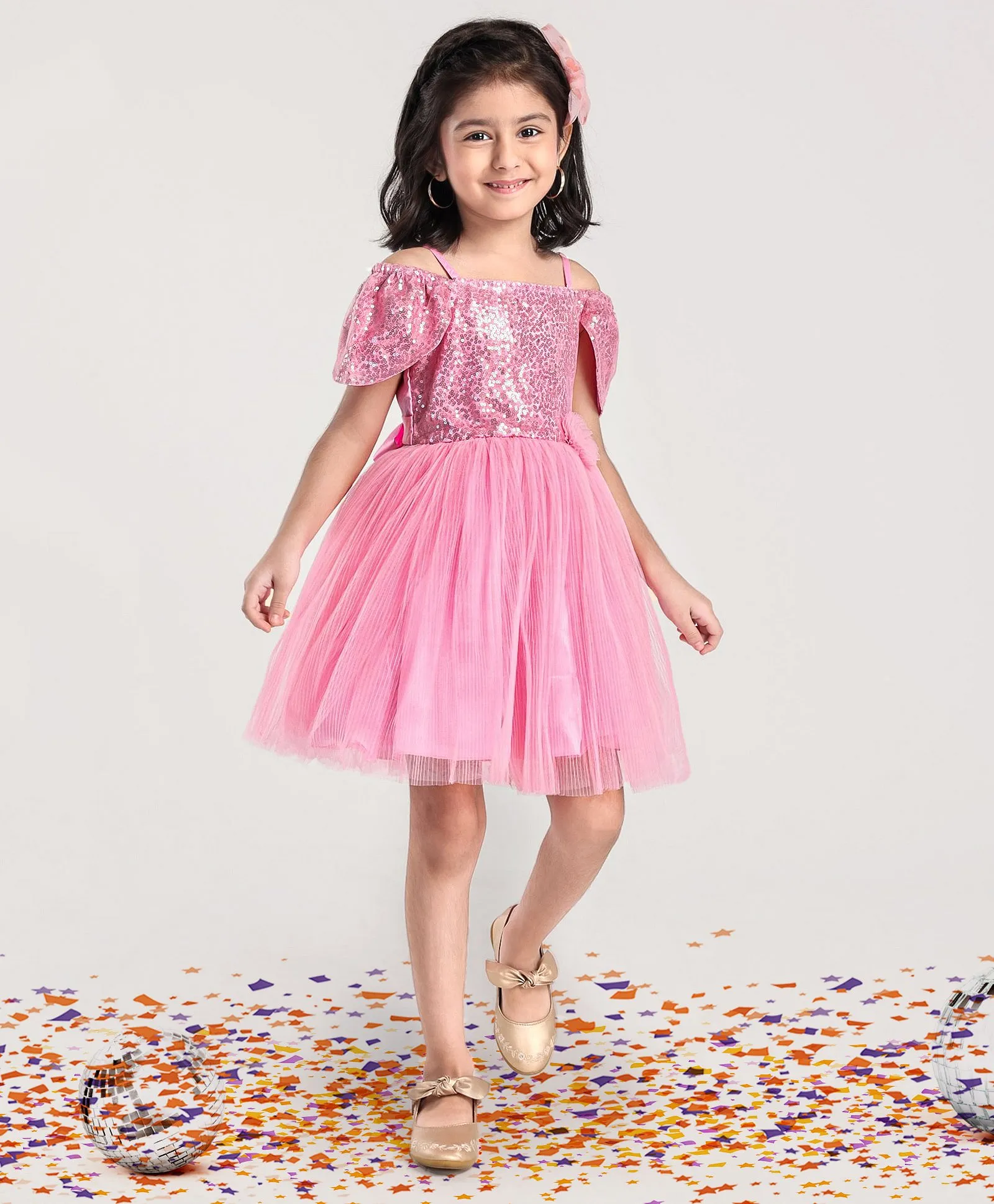 Babyhug Sequined Party Frock - Pink Online in UAE, Buy at Best Price ...