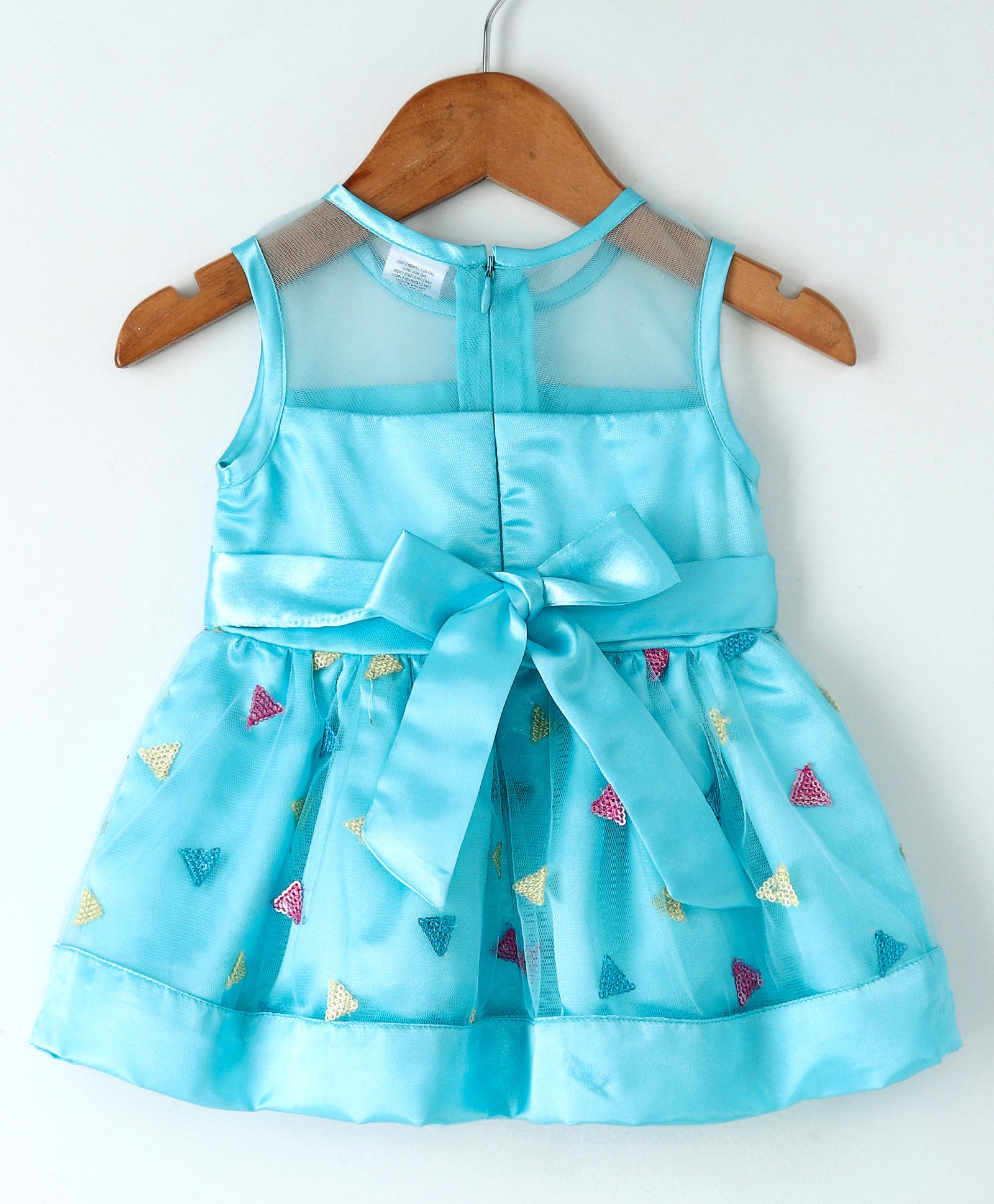 babyhug one shoulder frock rose applique