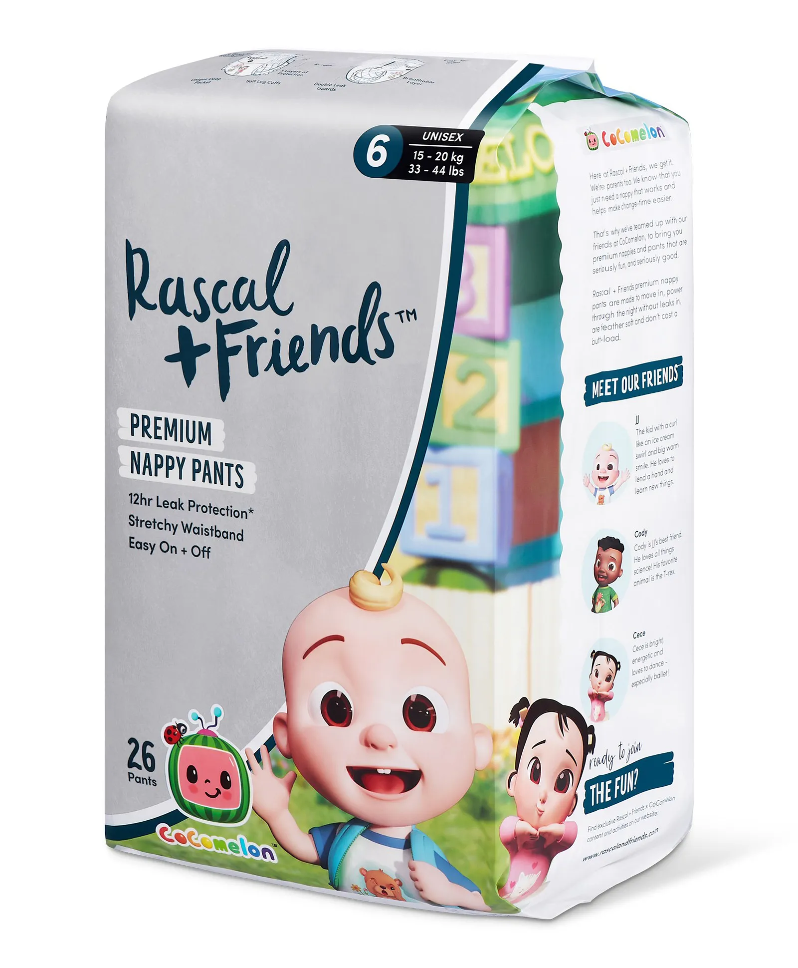 Rascal + Friends Edition Premium Nappy Pants Size 6 26 Pieces Online in UAE, Buy at