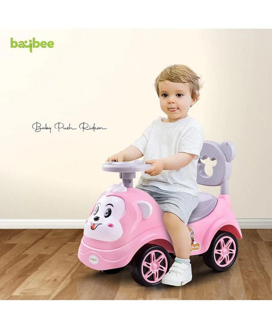 BAYBEE Rio Pink Ride On Baby Car for 1 3 Years Virgin PVC High Backrest Horn Music Storage Space Online in UAE Buy at Best Price from FirstCry.ae 3ef73ae03ceb5