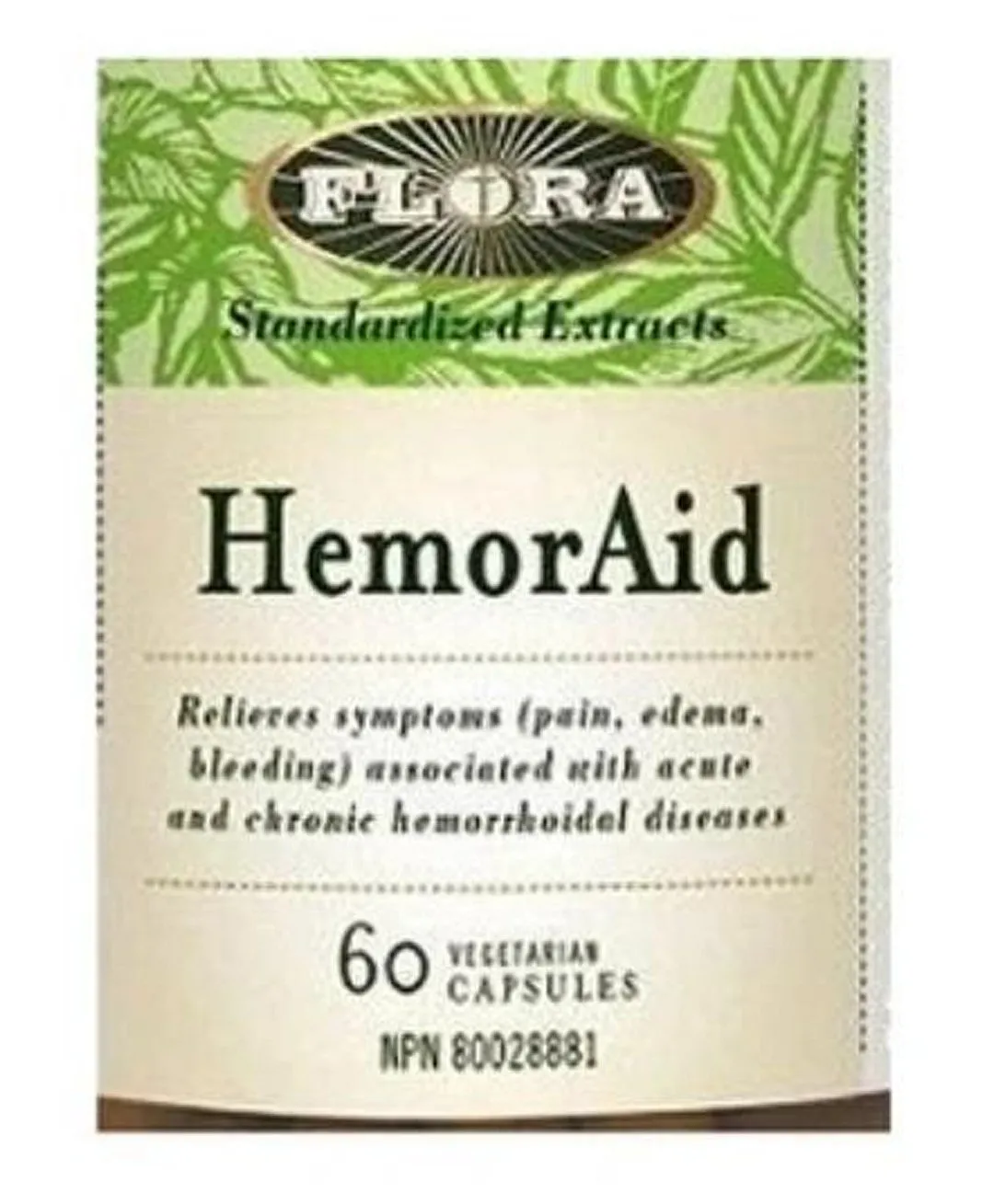 Flora Hemoraid Chronic Hemorrhoids Including Pain Edema & Bleeding - 60 ...