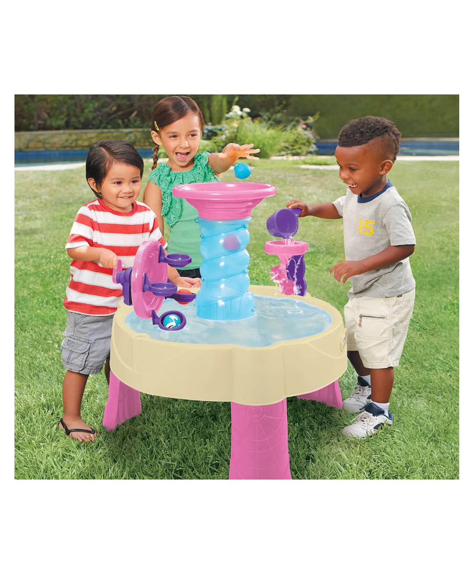 Little Tikes Spiraling Seas Water Play Table Interactive Pink Outdoor