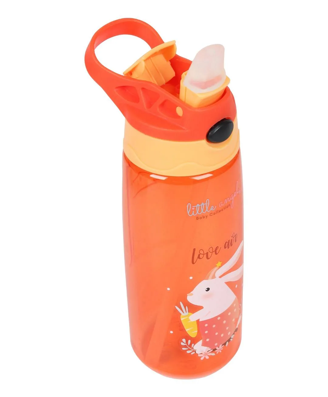 Little Angel Sipper Water Bottle, Rabbit Theme, Wide Mouth, Push Button ...