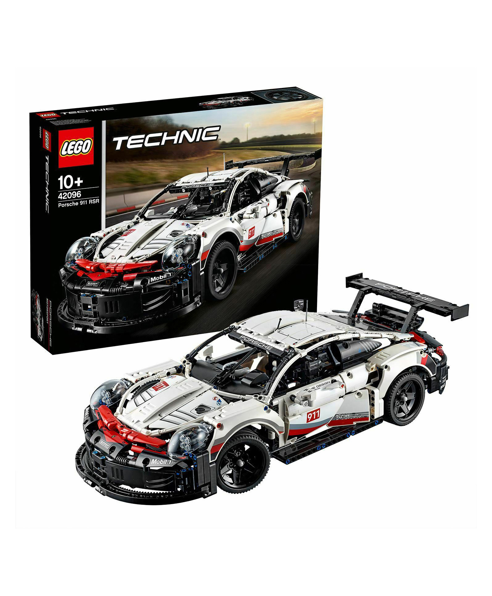 LEGO Technic Porsche 911 RSR Sports Car Set 42096 White Black - 1580 ...