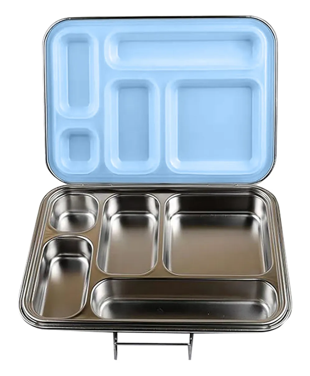 Bonjour Stainless Steel 5 Compartments Leak-Proof Lunch Box, BPA-Free ...