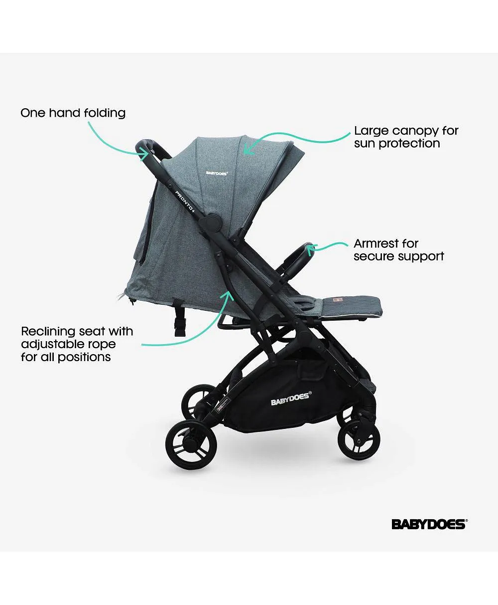 BABYDOES PRONTO+ Baby Stroller with 5-Point Harness, Easy One-Hand Fold ...