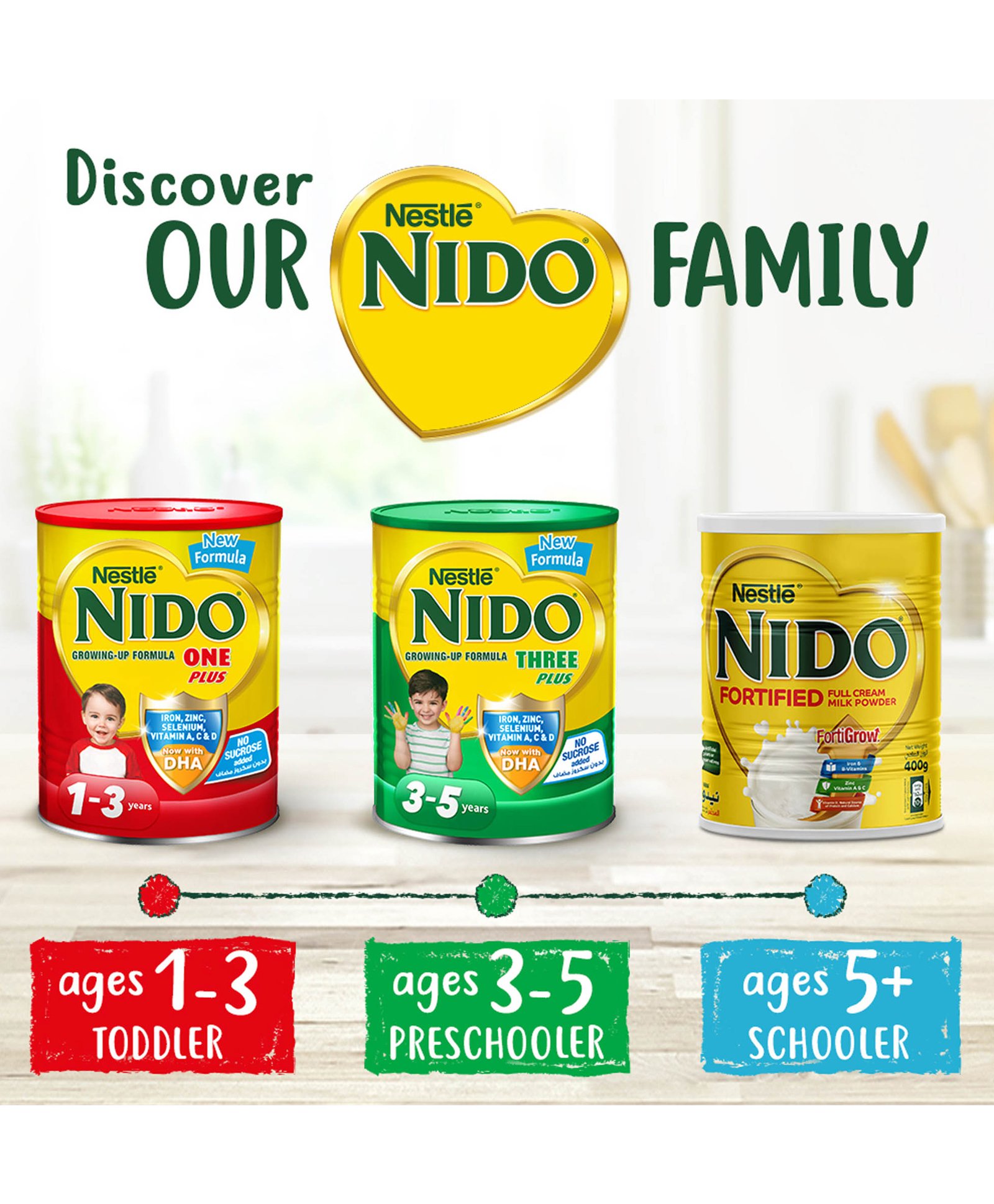 Nestle Nido One Plus Dha 400 Grams Online in UAE, Buy at Best Price